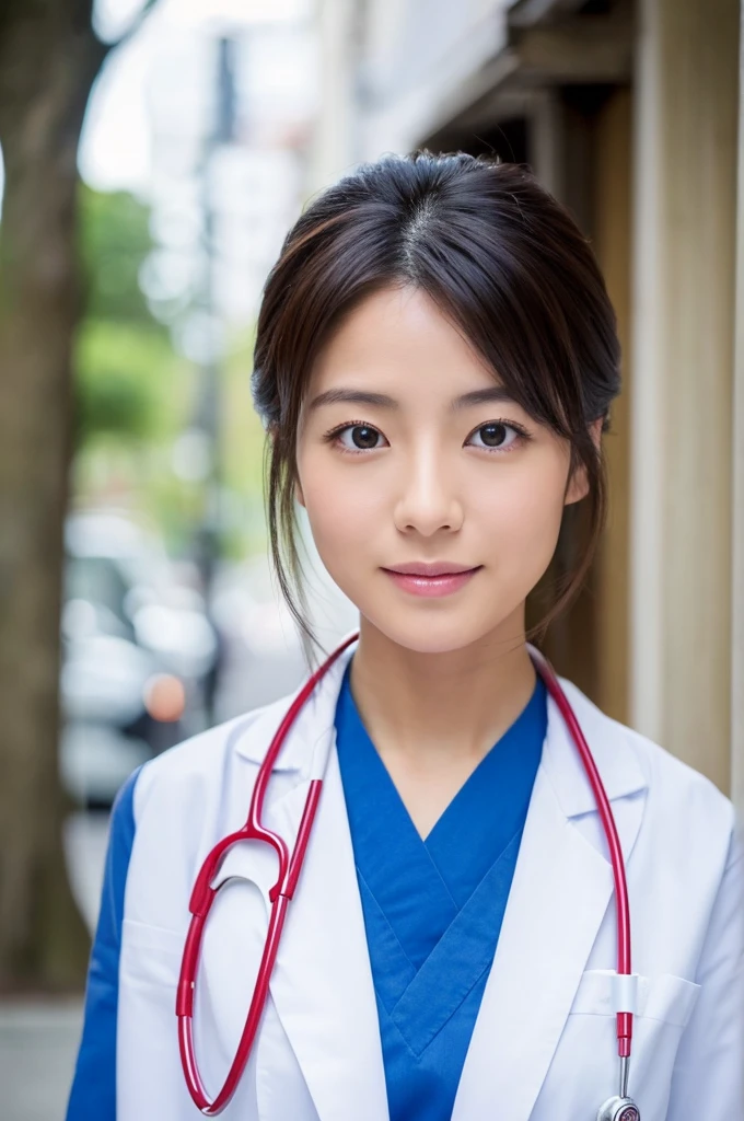 ((Highest quality)), ((masterpiece)), (detailed),Perfect Face,Japanese,Female doctor,White