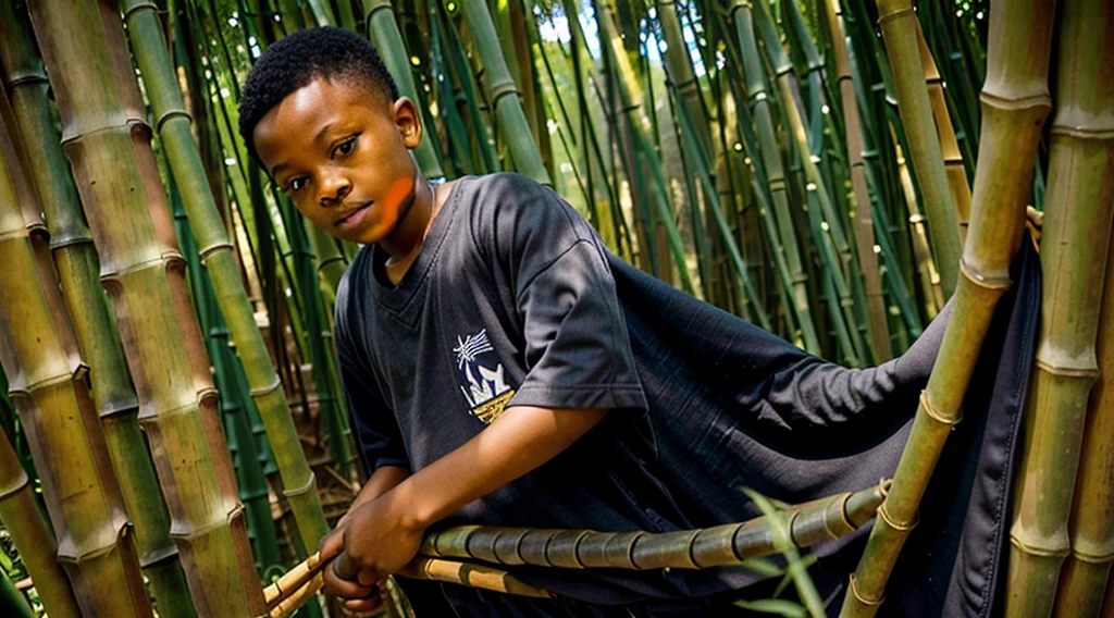 fourteen year old boy,Light brown skin,Blue sports shorts,Brightly colored tops,High-top board shoes,Big round eyes,Very short hair,Tall and skinny,full-body shot,A junior high school student holding an axe,Smile,Bloodthirsty Murder,best quality,HD Wallpapers