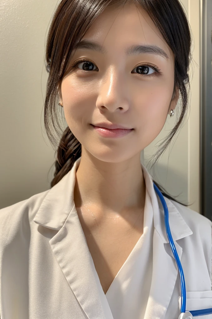((Highest quality)), ((masterpiece)), (detailed),Perfect Face,Japanese,Female doctor,White