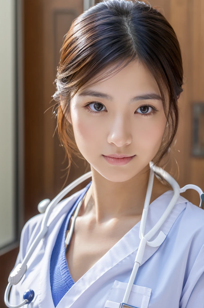 ((Highest quality)), ((masterpiece)), (detailed),Perfect Face,Japanese,Female doctor,White