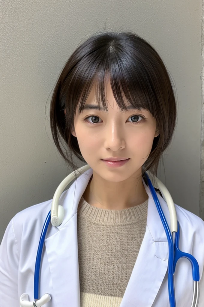 ((Highest quality)), ((masterpiece)), (detailed),Perfect Face,Japanese,Female doctor,White