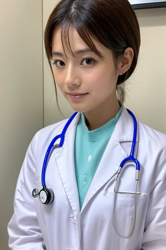 ((Highest quality)), ((masterpiece)), (detailed),Perfect Face,Japanese,Female doctor,White