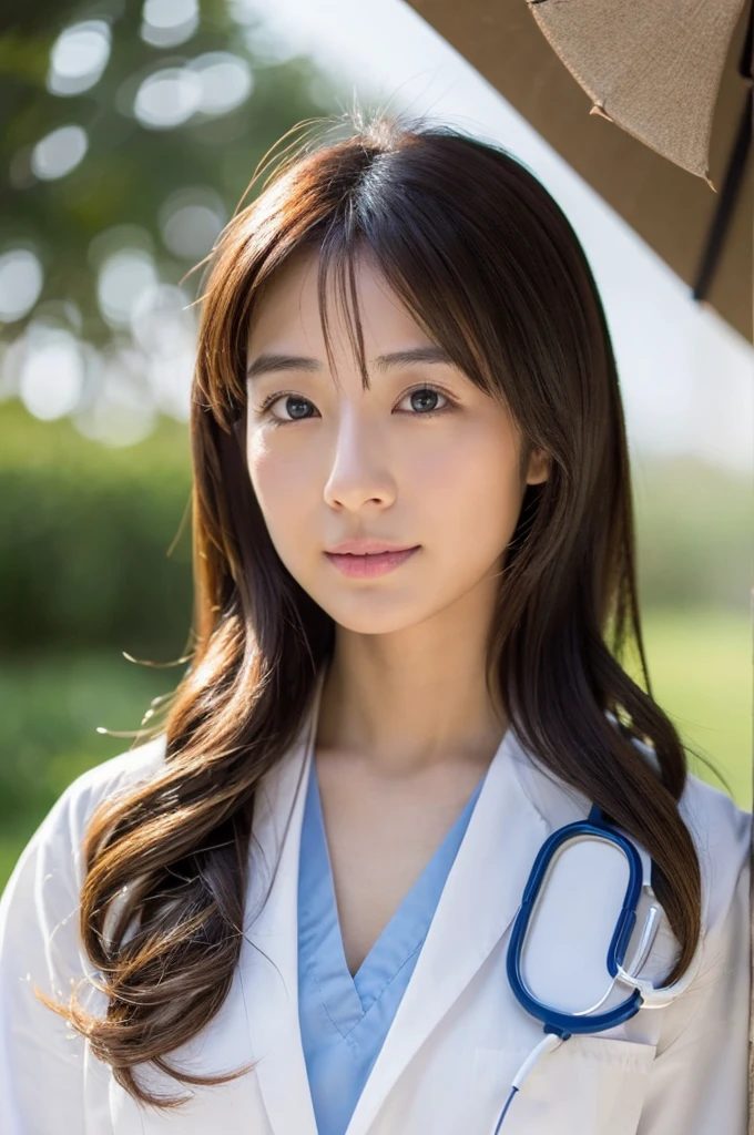 ((Highest quality)), ((masterpiece)), (detailed),Perfect Face,Japanese,Female doctor,White