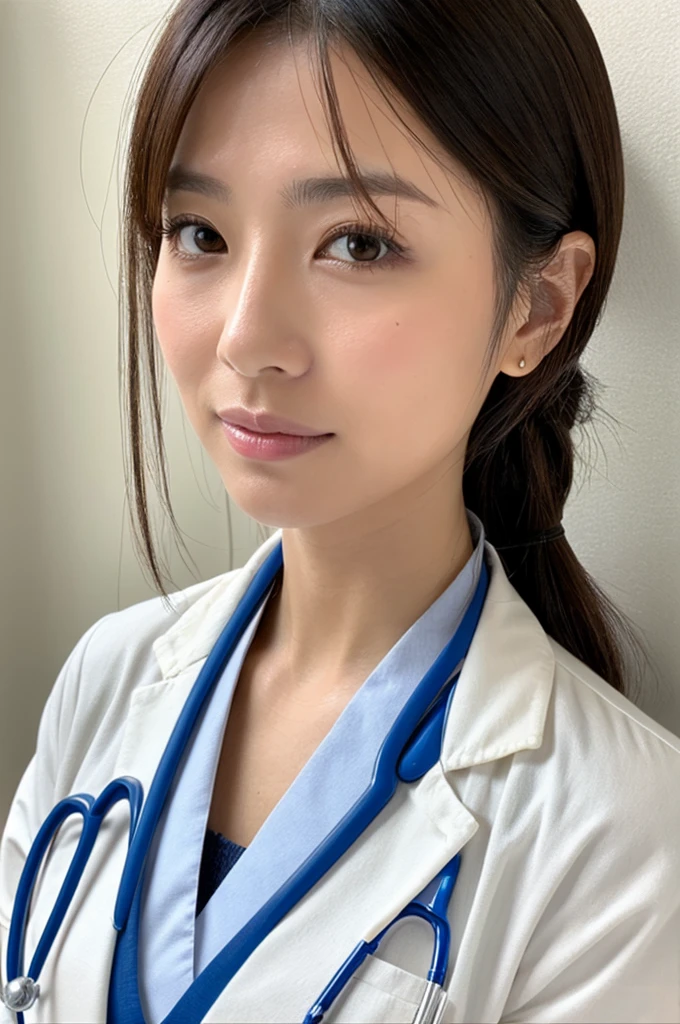 ((Highest quality)), ((masterpiece)), (detailed),Perfect Face,Japanese,Female doctor,White