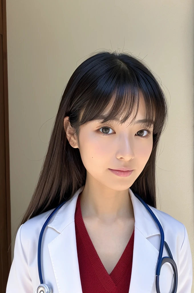 ((Highest quality)), ((masterpiece)), (detailed),Perfect Face,Japanese,Female doctor,White