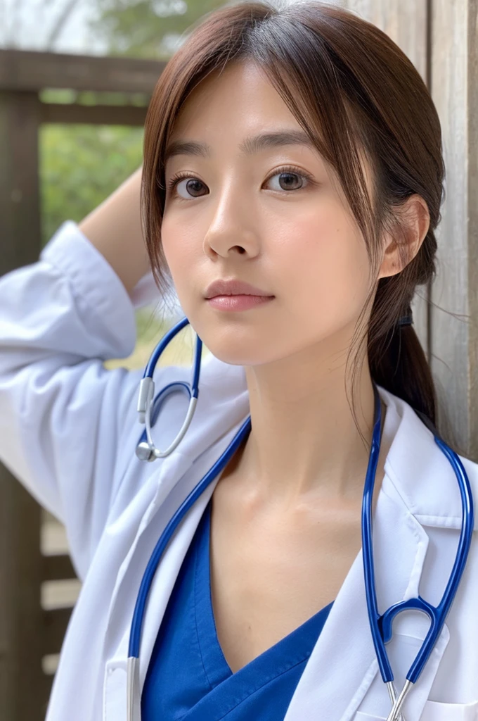 ((Highest quality)), ((masterpiece)), (detailed),Perfect Face,Japanese,Female doctor,White
