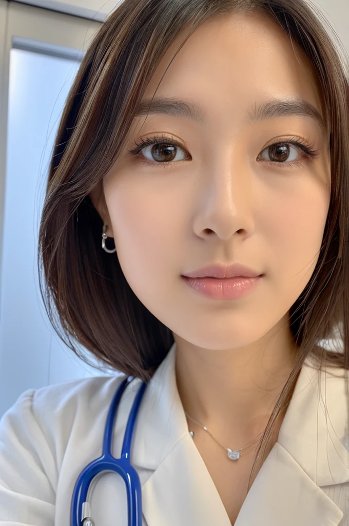((Highest quality)), ((masterpiece)), (detailed),Perfect Face,Japanese,Female doctor,White