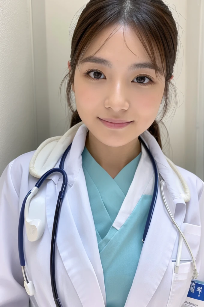 ((Highest quality)), ((masterpiece)), (detailed),Perfect Face,Japanese,Female doctor,White