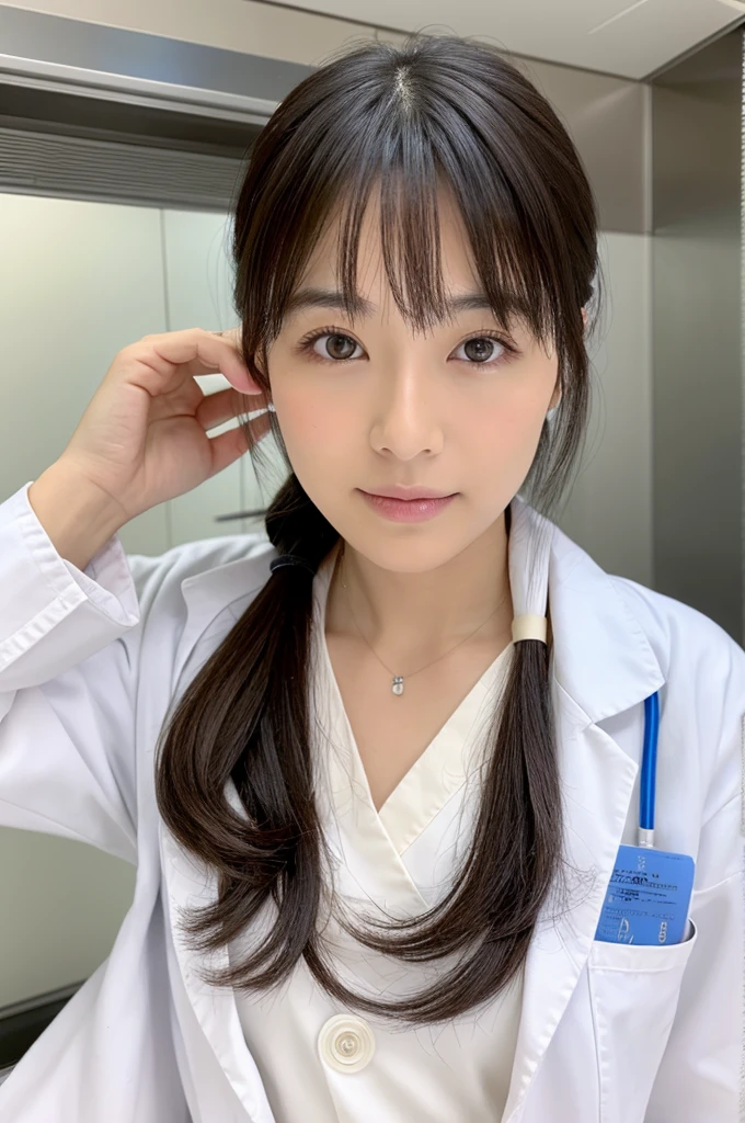 ((Highest quality)), ((masterpiece)), (detailed),Perfect Face,Japanese,Female doctor,White