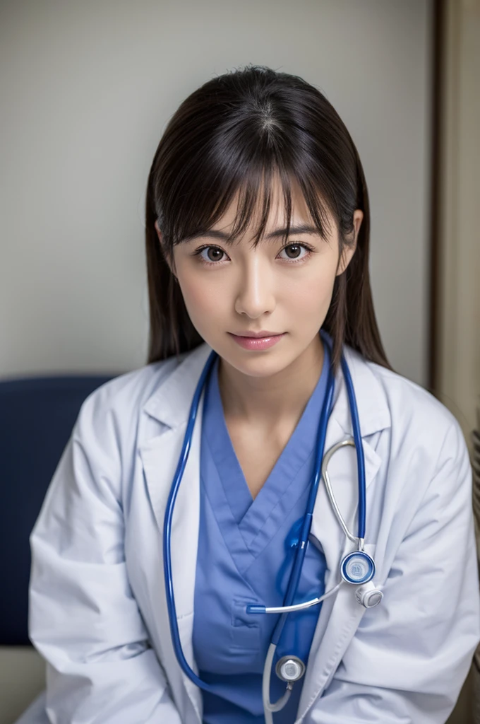 ((Highest quality)), ((masterpiece)), (detailed),Perfect Face,Japanese,Female doctor,White