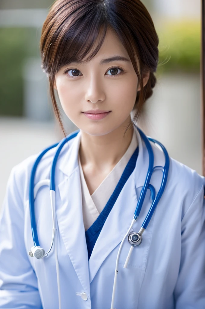 ((Highest quality)), ((masterpiece)), (detailed),Perfect Face,Japanese,Female doctor,White