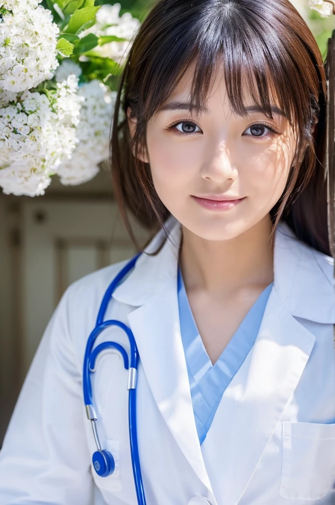 ((Highest quality)), ((masterpiece)), (detailed),Perfect Face,Japanese,Female doctor,White