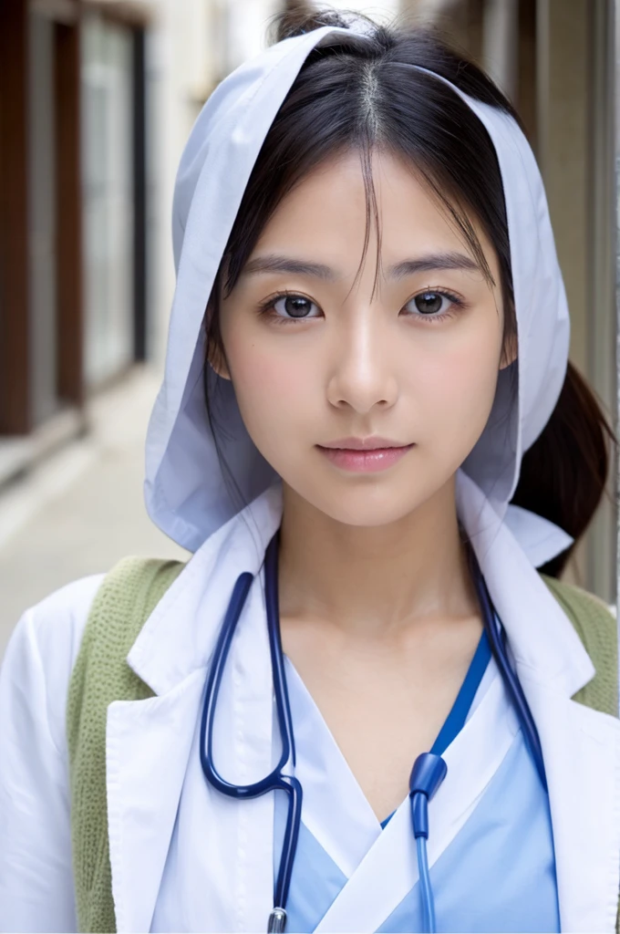 ((Highest quality)), ((masterpiece)), (detailed),Perfect Face,Japanese,Female doctor,White