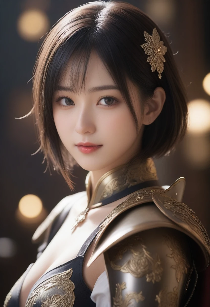 8K, Ultra-high resolution, Highest quality, masterpiece, 三分割法によるphotograph,Surreal, photograph, 1 Girl, (16 years old:1.3), pretty girl, Cute face, Beautiful eyes in every detail, 細かくdetailedに,masterpiece,, One Girl:1.2, Japan Female Announcer,whole body,{{{Browsing Caution:1.5}}},{{{Grab your chest:1.5}}},{{{Browsing Caution:1.5}}},{Highest quality}, {Very beautiful}, {非常にdetailedな}, {The best An illustration}, masterpiece,{{{Skirt flip:1.5}}},((Showing off her micro pants)),((Holy Knight)), ((Bronze armor))、((((Extremely detailed and intricately decorated armor:1.1)))),Red Cowboy Shot,smooth udder 、(Golden Ratio,Tabletop, colorful,最高のdetailed,An illustration, Great scene, (Adult,16 years old,One Girl, alone, Final Fantasy 12,Asheria:1.5,short hair,Bobcut,Black Hair:1.2, mini skirt,Knee socks, Attractive thighs, Sensual,A carefree smile,Heal the heart,Black Hair,Short Bob,Looking at the audience、beauty,Long neck、Laugh a little、Please close your mouth and laugh、(((Ideal body type))),A cup small breasts :2,、Portraiture:2、Perfect Anatomy、鮮明なdetailed、detailed、Surreal、Light and shadow,Strong light