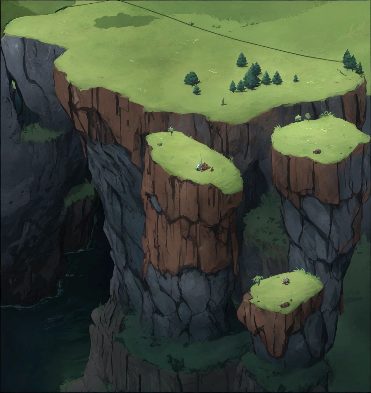 cartoon illustration of a cliff with grass growing on top, 2 d game art background, background art, rocky environment, game asset, 2 d texture, dungeon background, 2d texture, 2d game asset, background fortress, 2d game background, background is the ruins, cave background, detailed game art, stylized concept art, cliff side, 2 d game environment design, a cartoon image of a cliff with grass and rocks, rocky environment, background art, 2d texture, 2 d texture, game asset, 2d game asset, cliff side, detailed game art, 2 d game art background, videogame asset, detailed trees and cliffs, tileable texture, 2 d texture, 2d texture, tileset, detailed game art, stone texture, stylized layered textures, stylized stone cladding texture, dungeon background, game asset, flat texture