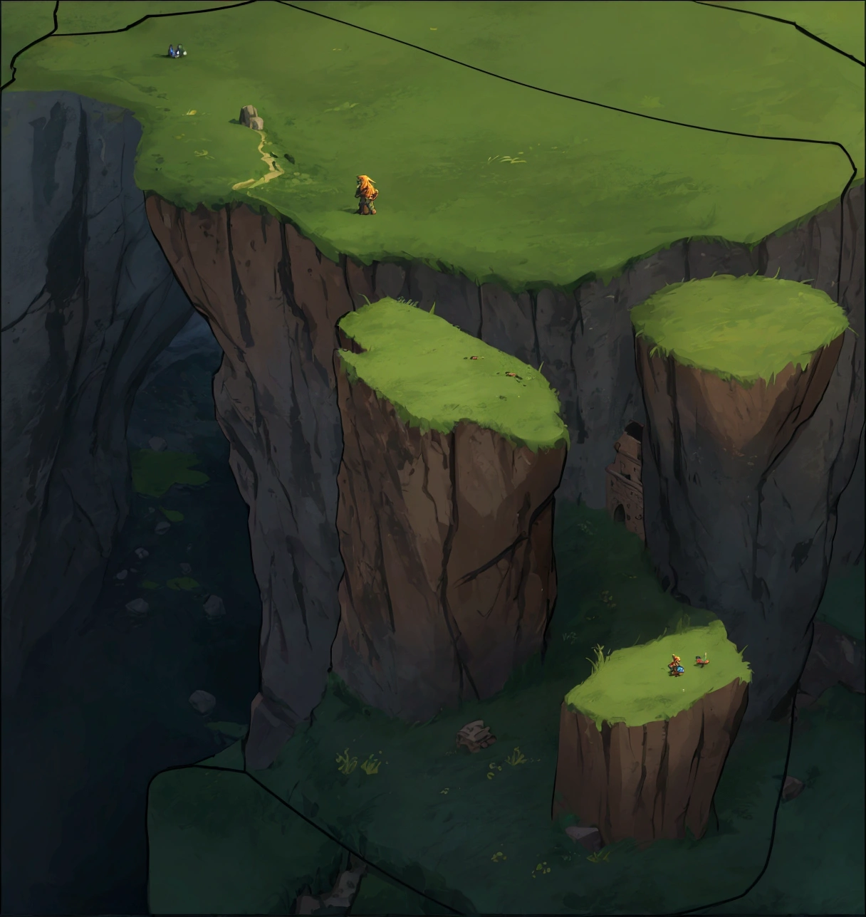 cartoon illustration of a cliff with grass growing on top, 2 d game art background, background art, rocky environment, game asset, 2 d texture, dungeon background, 2d texture, 2d game asset, background fortress, 2d game background, background is the ruins, cave background, detailed game art, stylized concept art, cliff side, 2 d game environment design, a cartoon image of a cliff with grass and rocks, rocky environment, background art, 2d texture, 2 d texture, game asset, 2d game asset, cliff side, detailed game art, 2 d game art background, videogame asset, detailed trees and cliffs, tileable texture, 2 d texture, 2d texture, tileset, detailed game art, stone texture, stylized layered textures, stylized stone cladding texture, dungeon background, game asset, flat texture