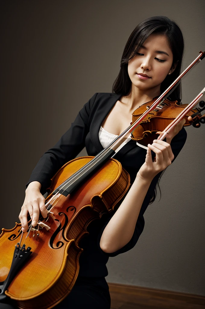 I will create a  with a violin 