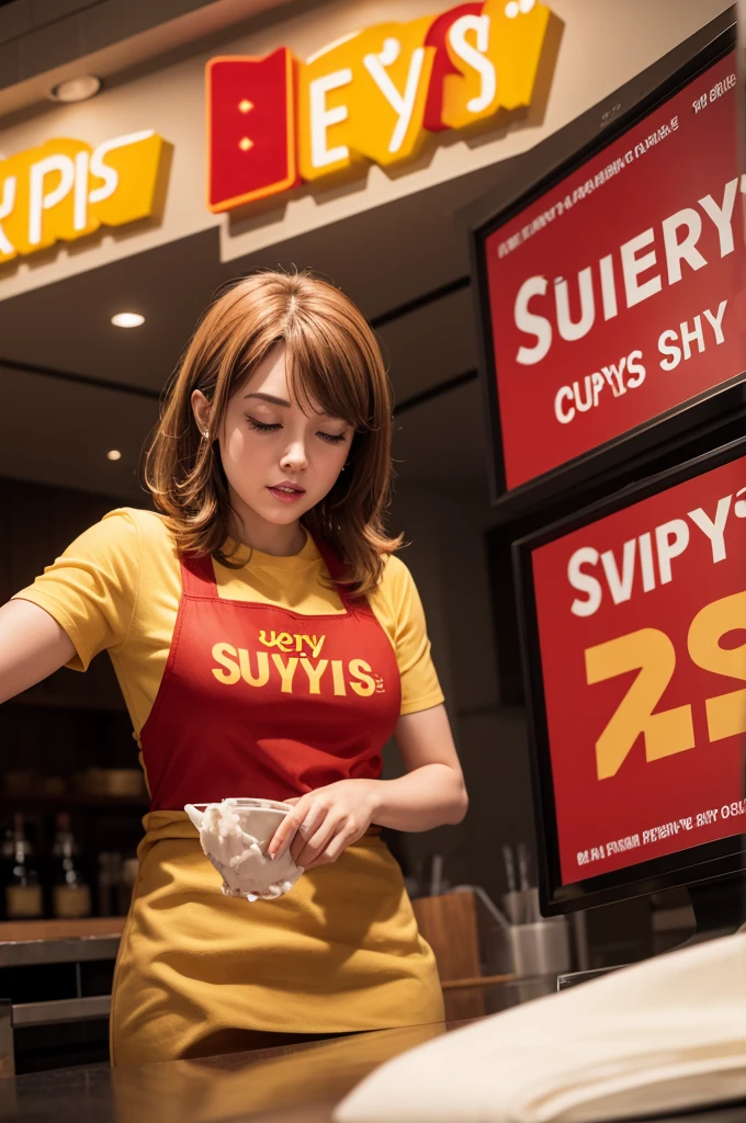 Written: Super Savory Crys, in red and yellow.