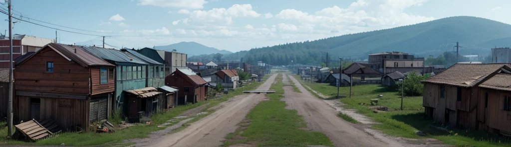 Banner for promoted server, project zomboid,  russian city 1993, without text