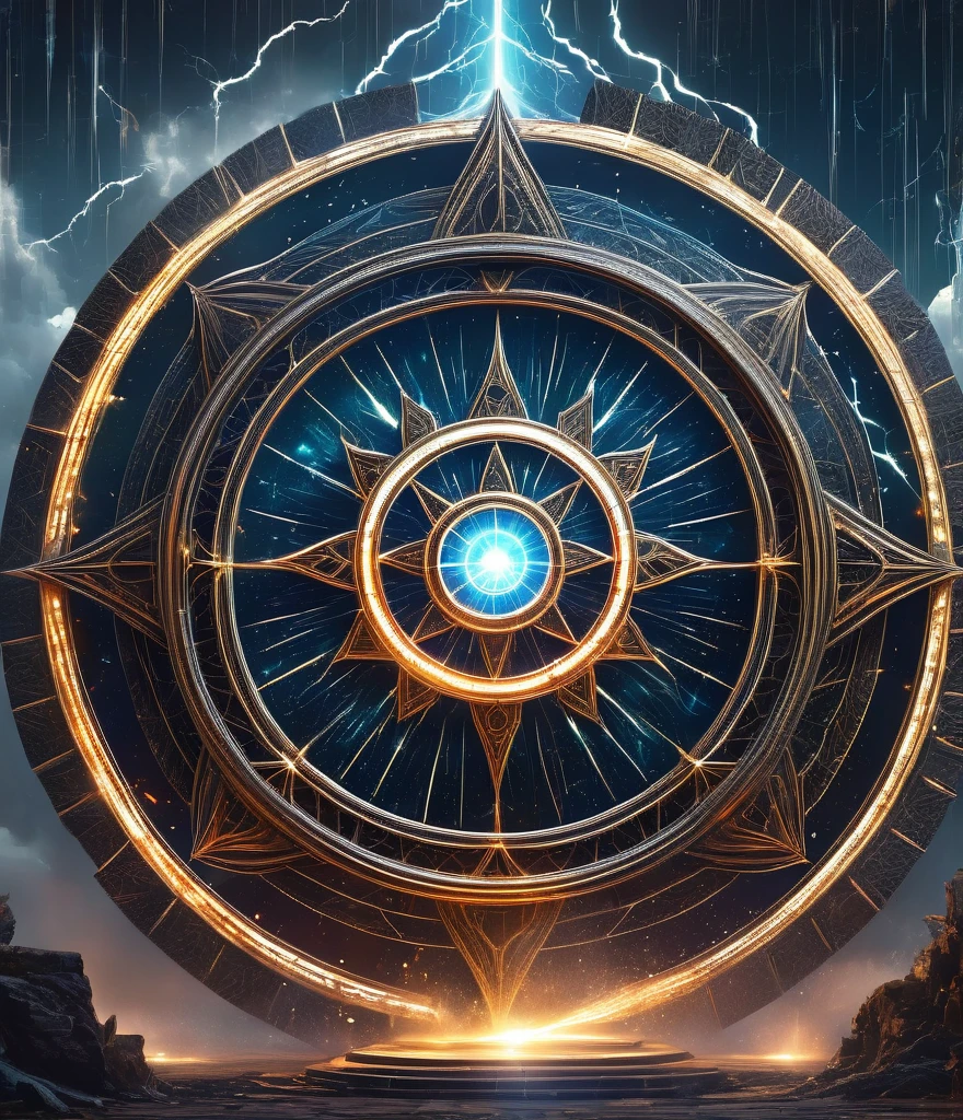 magic circle,The Wheel of Time and Space,Magic drawn polygons,Epic magic fantasy,epic surrealism,Epic Thunder Magic,Epic ancient totem,Epic mysterious magic light,Epic dark magic,epic gothic style