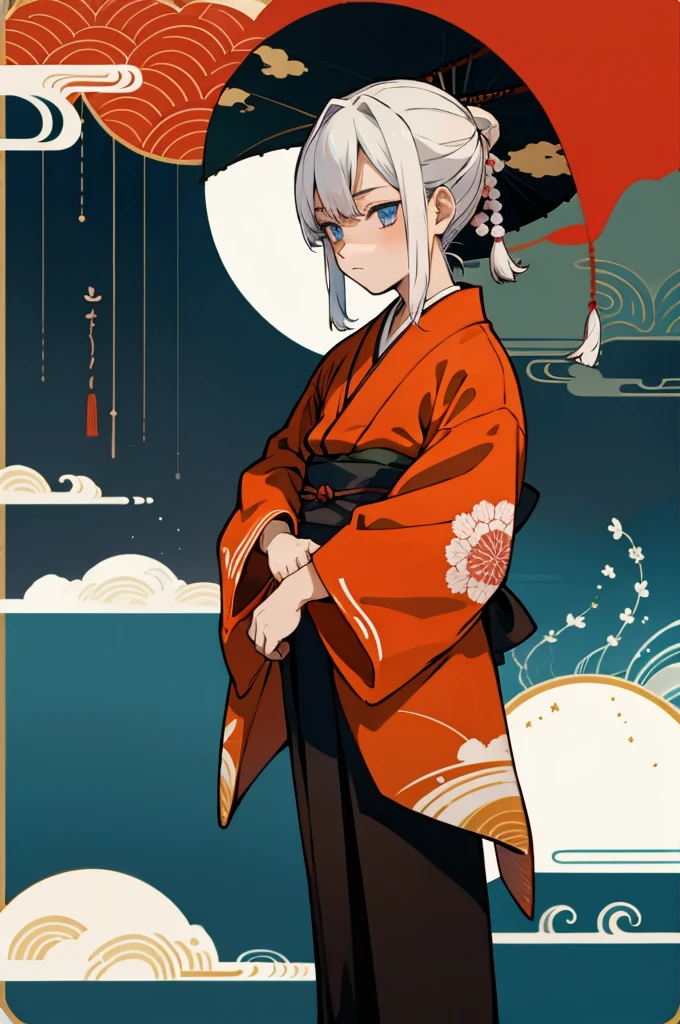 Kimono, Japanese background, Haori,Male