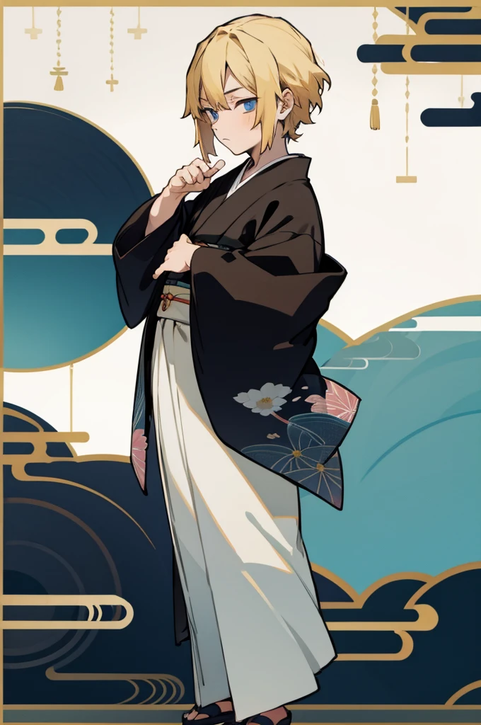 Kimono, Japanese background, Haori,Male