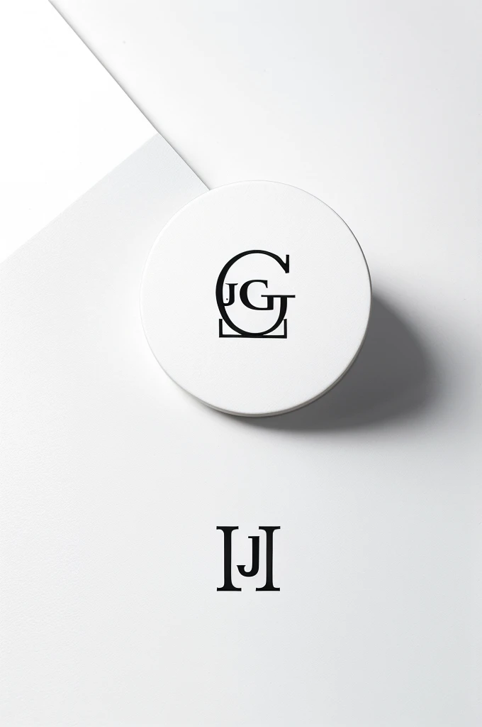 Logo initials. Logo GJ. With a simple minimalist circular style with high quality images