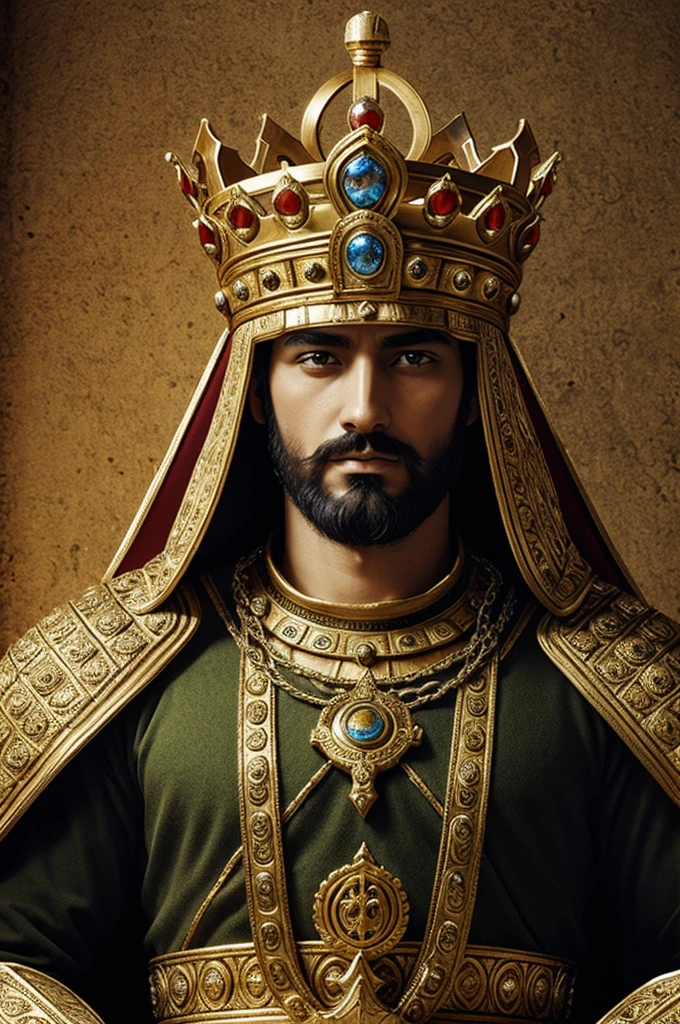 Cyaxares,Ancient king of Median empire with Crown