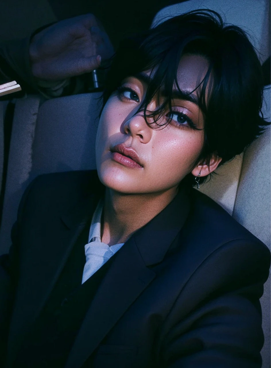 there is a man in a white shirt and tie, Medium long hair, xqc, hyung tae, Taejune Kim, handsome chad chin, beautiful face, with long hair, steven jung, Kousuke Ono, Yanjun Chengt, jinyoung shin, hsiao-ron, beautiful face and beautiful face, hyung tae kim