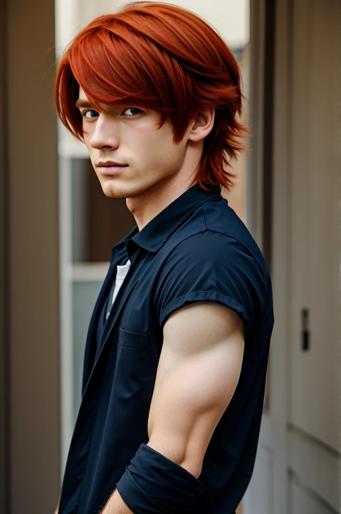 redhead anime boy
