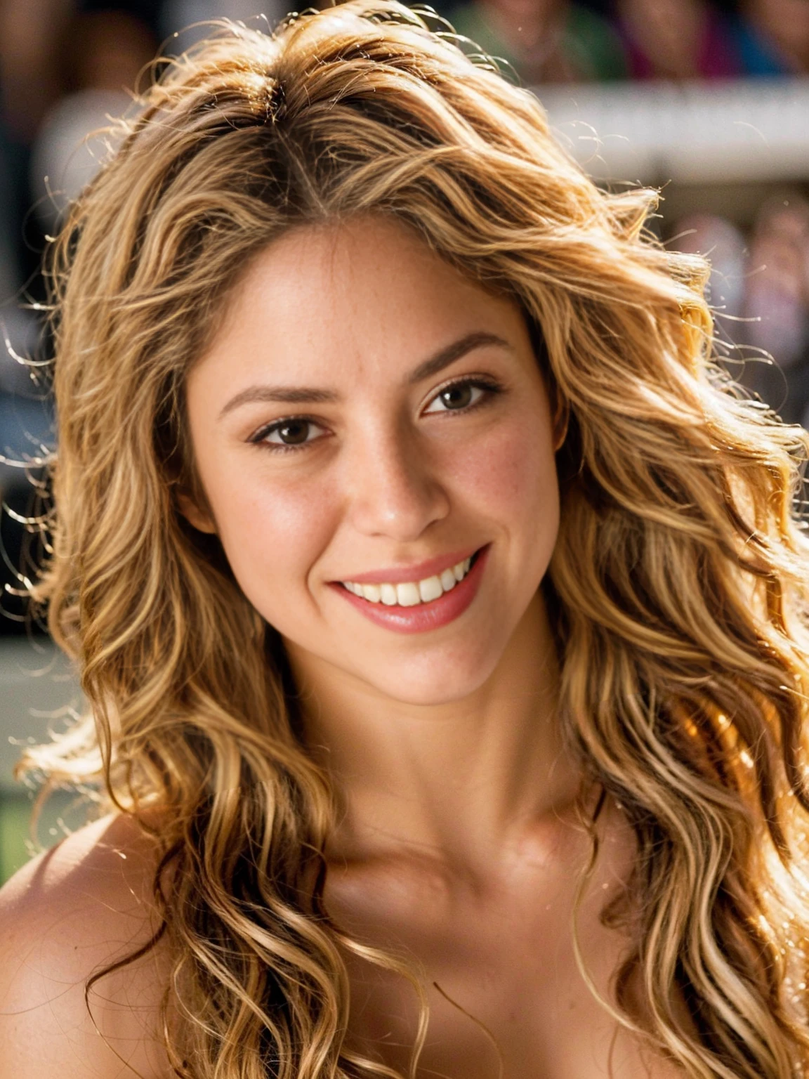 ((FULL BODY SHOT 1.2)), (The girl is Shakira 1.2, 20 year old girl 1.2, seductive look 1.2, NAKED 1.3, NSFW 1.2), (Shakira is a tennis player 1.2, NAKED 1.3, shoulder length hair 1.2), (very sexy Latina woman 1.2, perfect curves 1.2, alluring figure 1.2, nice breasts 1.2), (dynamic sexy pose 1.2, sexually seductive pose 1.2), (masterpiece, best quality:1.2), 1girl, solo, (best quality,4k,8k,high resolution,masterpiece:1.2), realistic (1.37) girl, (hyper realistic 1.2), (highly detailed face 1.2, Detailed facial features 1.2), (set in a tennis court 1.2, cinematic lighting 1.2, highly detailed background 1.2)