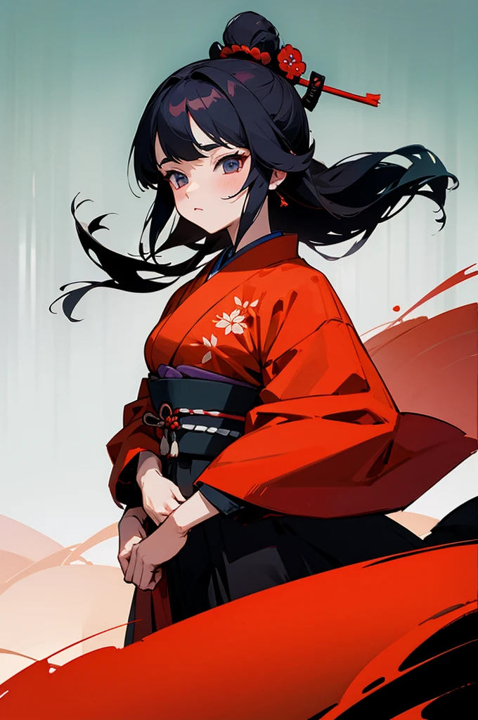 Female, Haori, Samurai Clothing, Forest Background