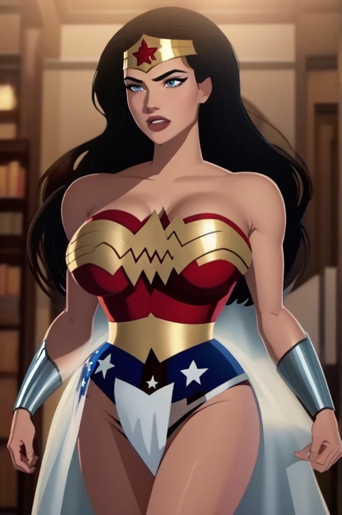 Wonder Woman, huge breasts, Wearing bride dress