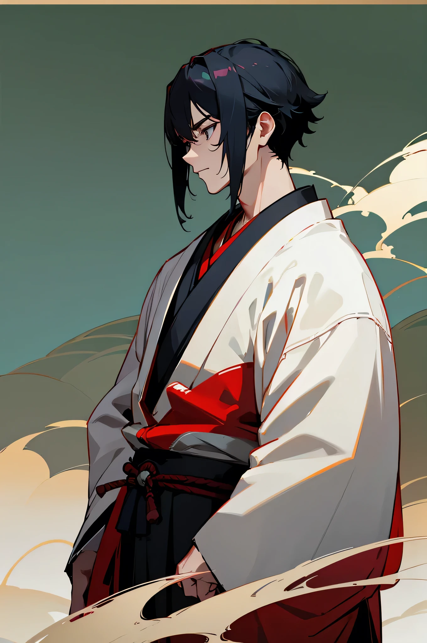 Male, Haori, Samurai Clothing, Forest Background