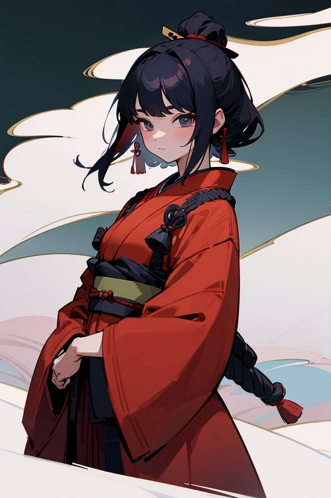Female ,Haori, Samurai Clothing, Forest Background