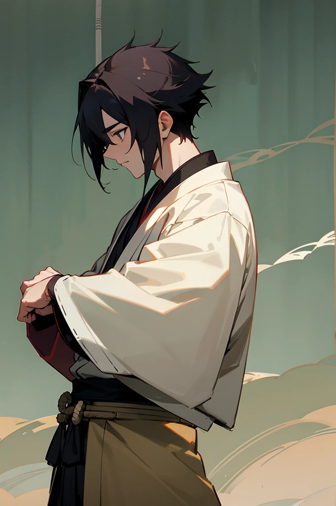 Male, Haori, Samurai Clothing, Forest Background