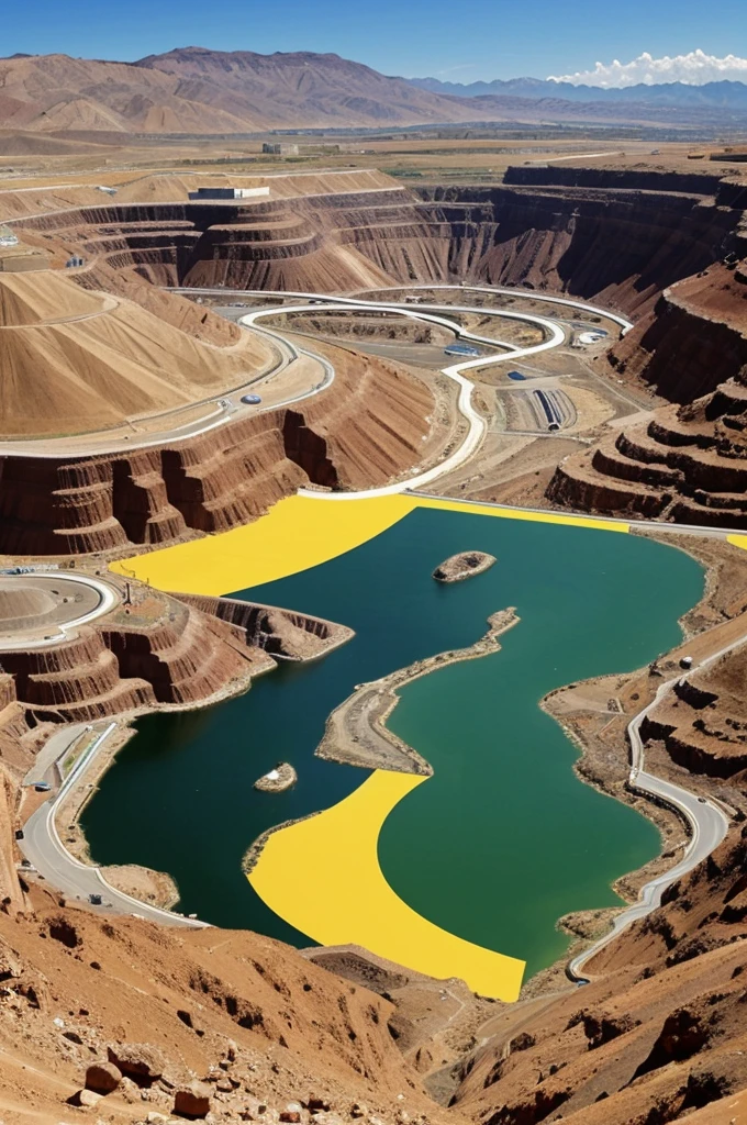 image: A graphic representation that symbolizes the nationalization of the mines and the transition to state capitalism in Bolivia, like a scale with national industries on one side and the State on the other.