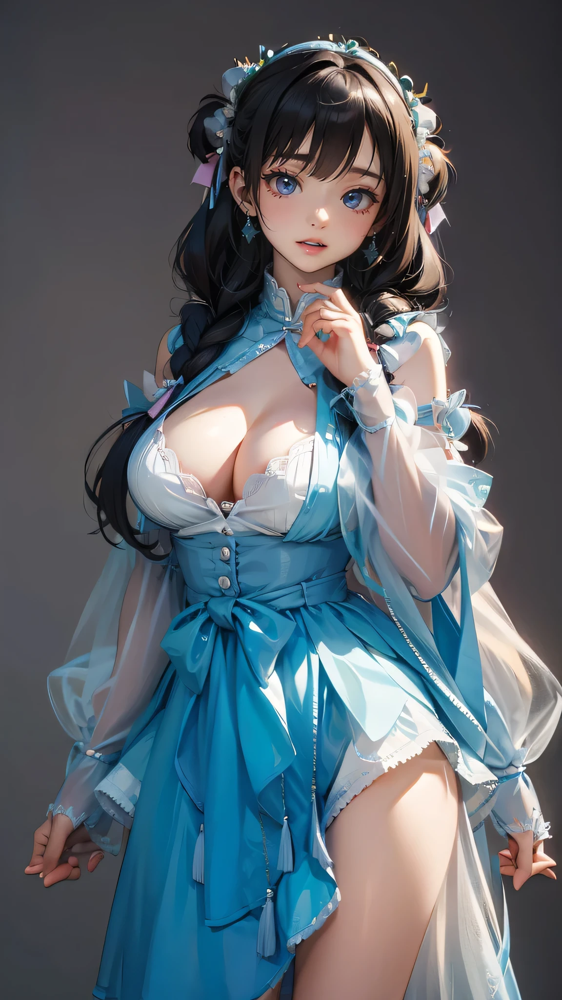 (random cute clothes),(random pose),(Thin type:1.8),(big breasts:1.5),(random hairstyle),(Highest image quality,(8k),ultra-realistic,best quality, high quality, high definition, high quality texture,high detail,beautiful detailed,fine detailed,extremely detailed cg,detailed texture,a realistic representation of the face,masterpiece,Sense of presence)