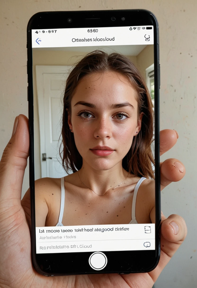score_9,score_8_up,score_7_up,fine details in everything,shot with iphone, hacked leaked icloud pictures, 19y old selfie amateur nude leaked, bad jpq quality, jpg artefacts,