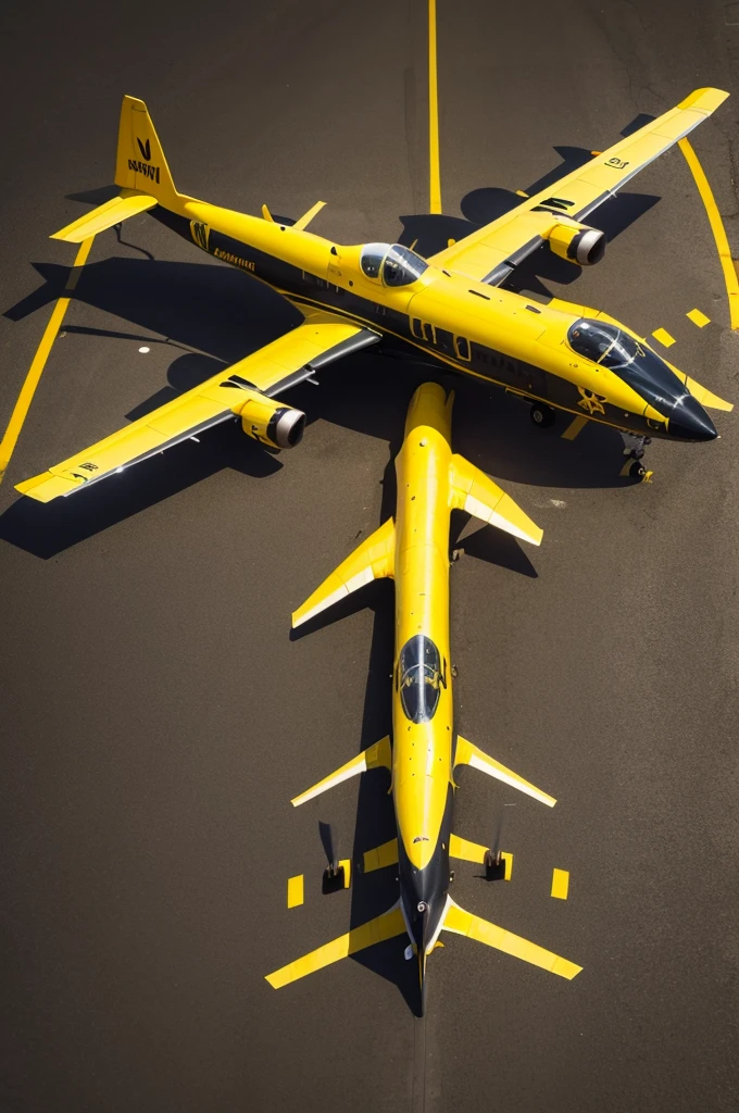 airplane logo, yellow and black color