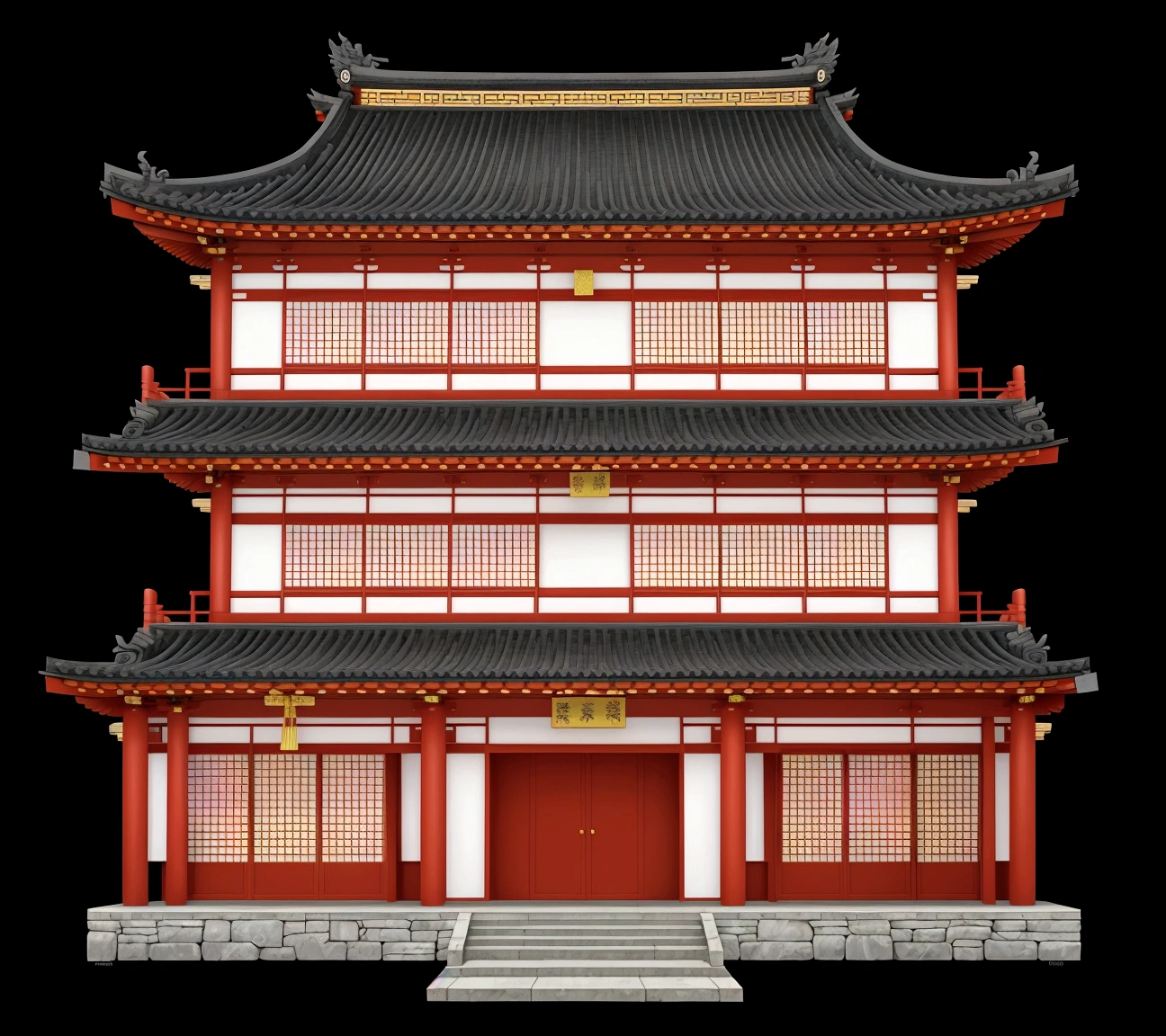 a cartoon illustration of a chinese building with a door and windows, japanese temple, zen temple background, japanese house, ancient japanese architecture, an extremely detailed building, european japanese buildings, chinese building, background depicting a temple, digital painting of a pagoda, japanese architecture, temple background, japanese temples, a temple, chinese temple, chinese palace, korean traditional palace, buddhist temple