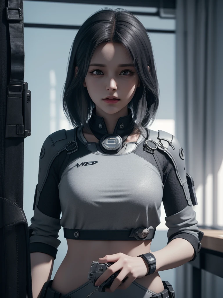 ((best quality)), ((masterpiece)), (detailed:1.4), 3d, Image of a beautiful cyberpunk woman,Human Development Report (High Dynamic Range),Ray Tracing,nvidia RTX,Super Resolution,Unreal 5,Subsurface scattering,PBR Textures,Post-Processing,Anisotropic filtering,Depth of Field,Maximum clarity and sharpness,Multi-layered textures,Albedo and Specular Maps,Surface Shading,Accurate simulation of the interaction between light and material,Perfect proportion,Octane Rendering,Two-color lighting,Large aperture,Low ISO,White Balance,Rule of Thirds,8K Native,