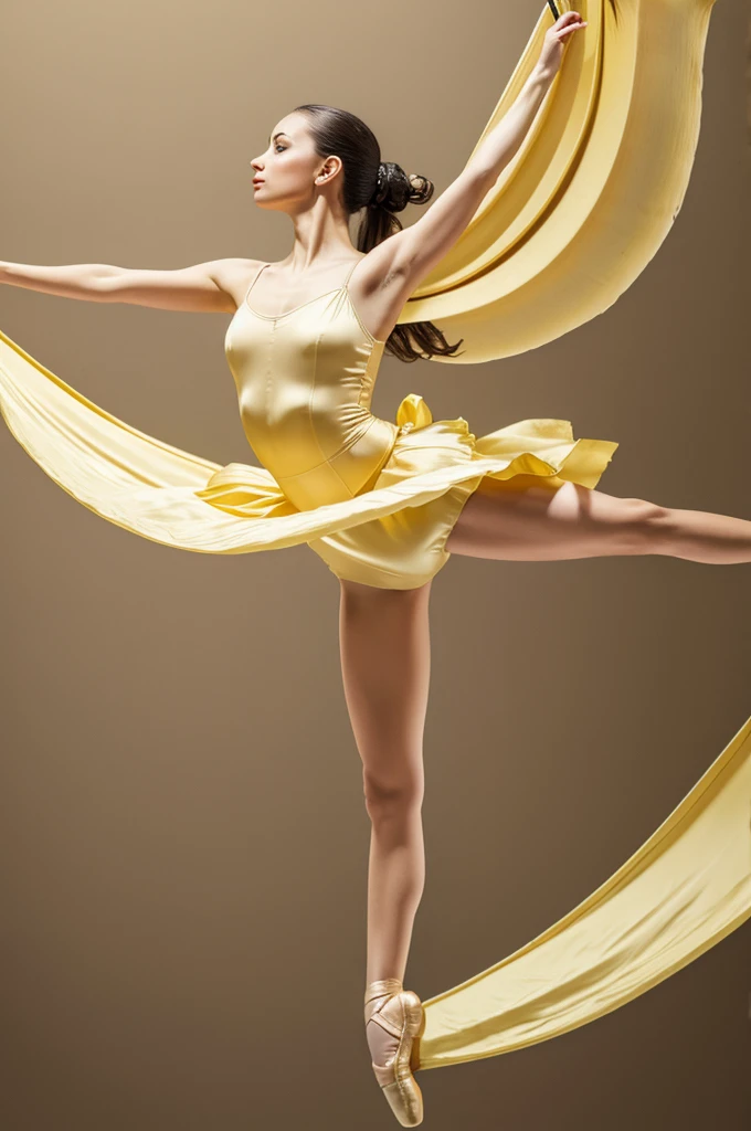 ((HD)), ((masterpiece)), ((detailed)), (perfect), flying banana, silk, ballerina 