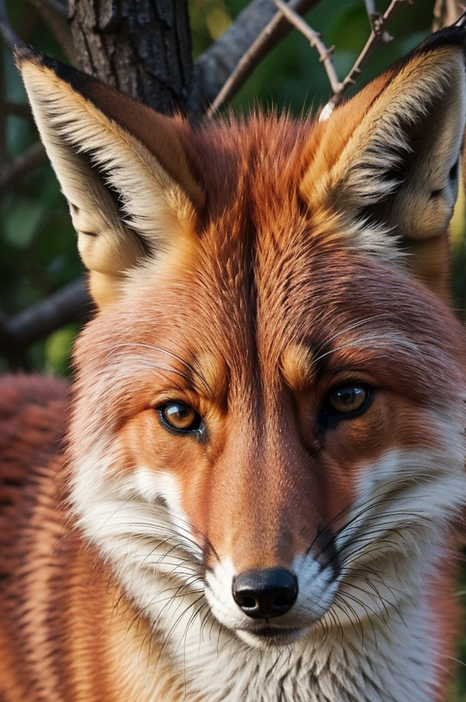 fox of the animal species dark pink color
