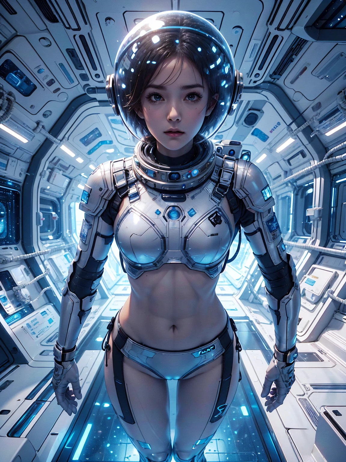 Girl in spacesuit, Completely expose the abdomen, Bare waist,Cowboy Shoots the Ball, In outer space, Desolate alien cold planet, Scrub,Transparent space helmet,Transparent full face helmet ,((Bikini Top)),((Metal Bikini Armor)), Sexy belly exposed, full metal armor, Exposed abdomen and waist, Open the abdomen, The abdomen is completely exposed, Cowboy Shoots the Ball, Practical, photoPractical, high quality, 8K, Extremely detailed, masterpiece, Dynamic poses, Dramatic Lighting, Movie, Science Fiction, Futuristic, Vibrant colors
