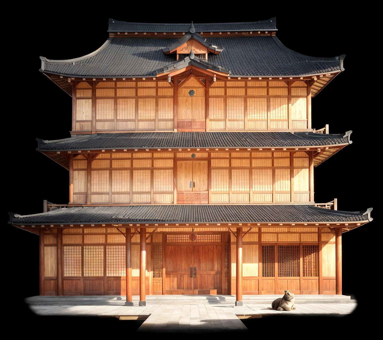 a close up of a red building with a black roof, ancient japanese architecture, japanese architecture, japanese temple, european japanese buildings, japanese house, japanese temples, digital painting of a pagoda, japonisme 3 d 8 k ultra detailed, zen temple background, an extremely detailed building, chinese building, pagoda, japanese heritage, feudal japanese setting, traditional japanese