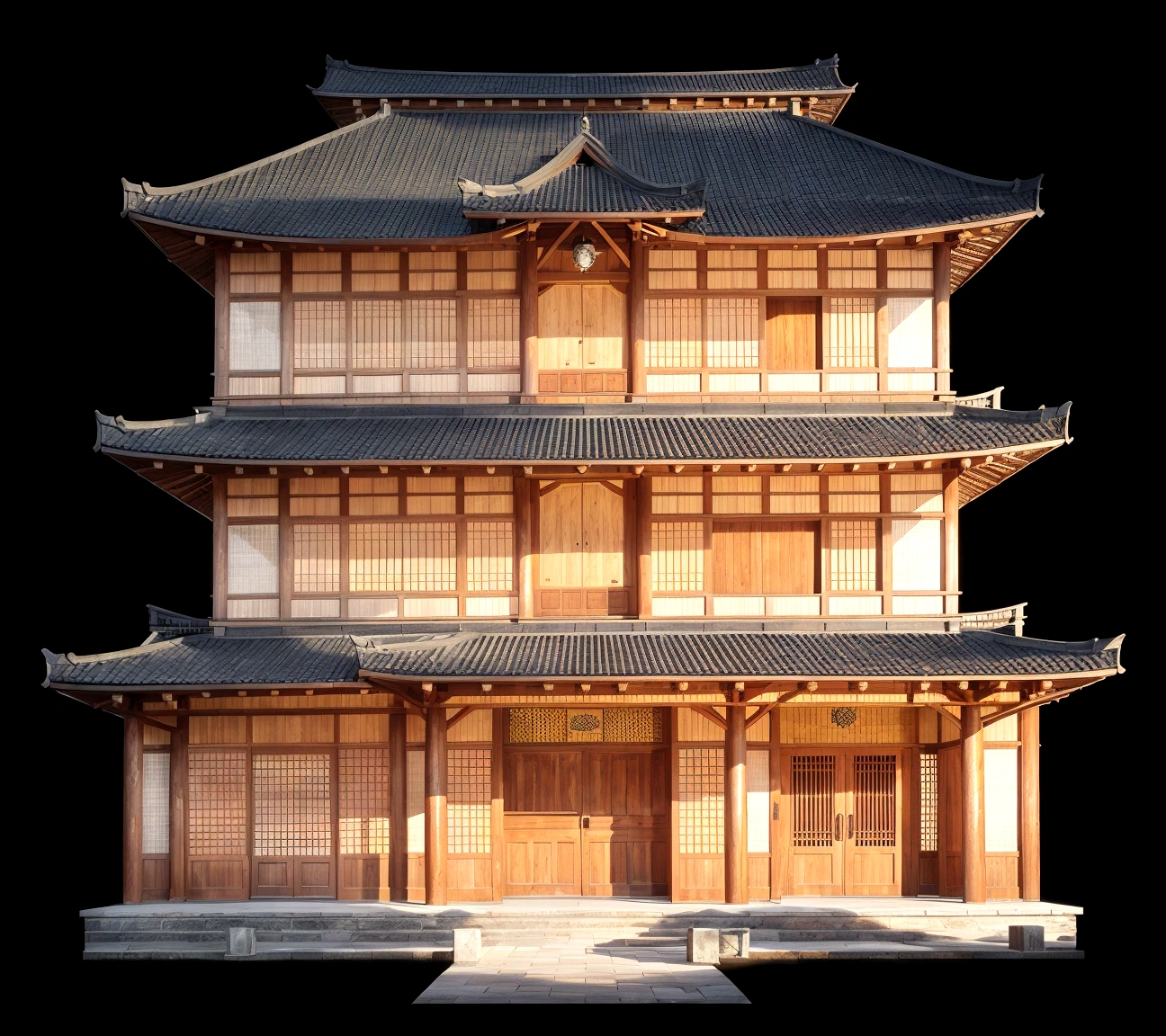 a close up of a red building with a black roof, ancient japanese architecture, japanese architecture, japanese temple, european japanese buildings, japanese house, japanese temples, digital painting of a pagoda, japonisme 3 d 8 k ultra detailed, zen temple background, an extremely detailed building, chinese building, pagoda, japanese heritage, feudal japanese setting, traditional japanese