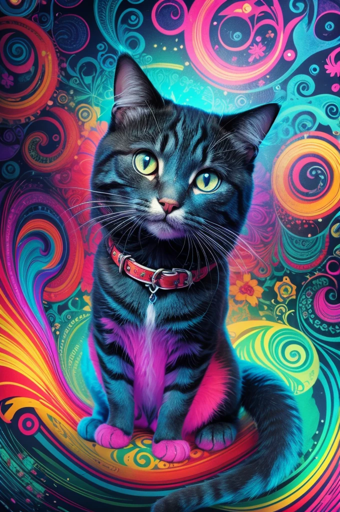psychedelic cat 