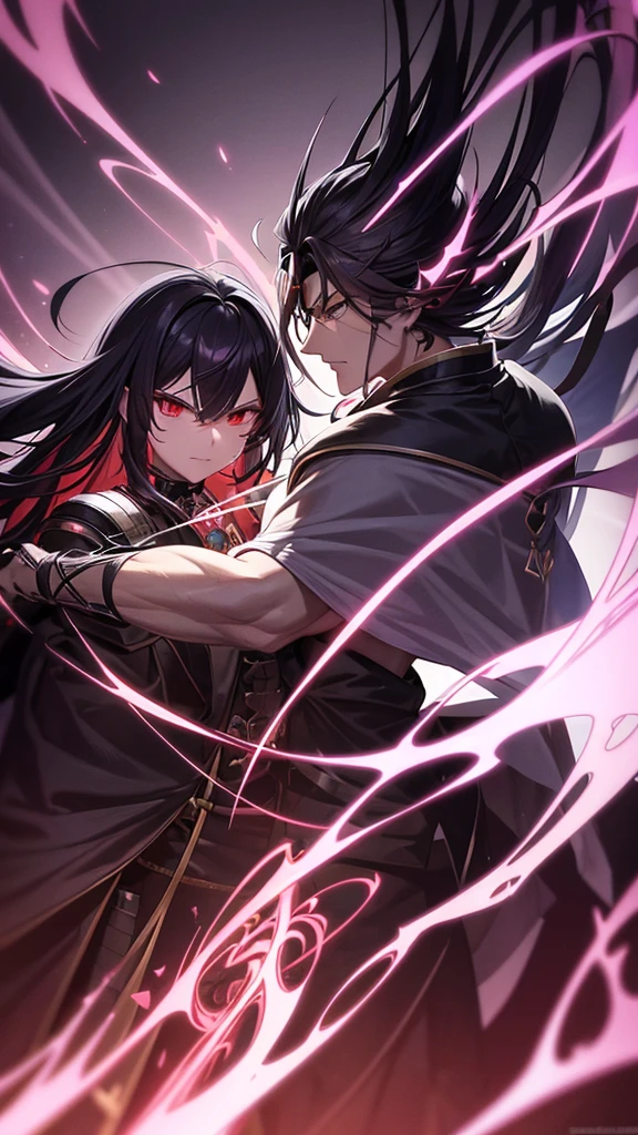 **name:** Kurogami
**Description:**
Kurogami is an imposing and mysterious swordsman, Known for his legendary swordsmanship and half-human nature, half demon. His deep, intense eyes reflect both the fury of his demonic heritage and the compassion of his humanity.. His night-black hair is adorned with red highlights that shine in moments of combat..
**tenue:**
He wears traditional samurai armor, but with subtle demonic details, like sinuous patterns and shadowy colors that reflect your duality. The sword he carries is an ancient katana with a blade as black as ebony., pulsating with a contained demonic energy.
**Personalidade:**
Kurogami is calm and reserved most of the time, preferring the solitude of mountains and forests. However, when faced with injustice or threat to the innocent, his demonic fury emerges, transforming him into a ruthless and feared warrior.
**history:**
Born from the forbidden union between a human samurai and a demonic goddess, Kurogami was rejected by both societies. He trained tirelessly in the sword arts to find his place in the world, Seeking redemption through protecting those who cannot defend themselves. Your journey takes you to face dark creatures and other legendary swordsmen, as he struggles to reconcile his divided heritage and discover the true meaning of his existence.