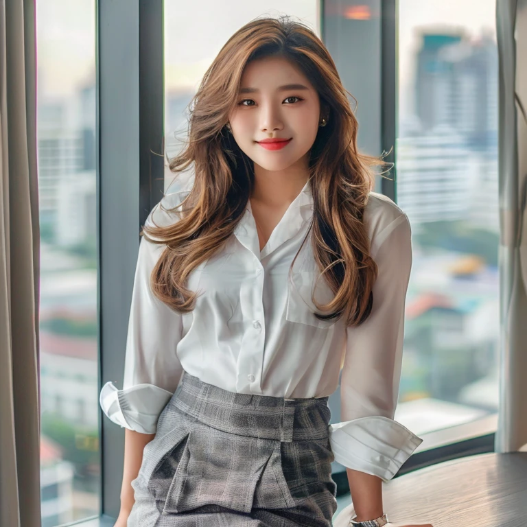 หญิงอาราฟเฟ่Wear a white shirt.กระโปรงลายสก็อตโพสท่าถ่ายรูป, Good quality white shirt, Wear a white shirt., Heonhwa Cho, korean woman, Sakimi-chan, gorgeous young korean woman, beautiful south korean woman, Wear a white button-up shirt., wearing a white shirt, Jae Yeon Nam, Nod, beautiful young korean woman, Korean girl